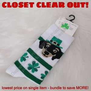 ❤️[[CLOSET CLEAR OUT! LOWEST PRICE!]] NWT St. Patrick's Day Dachshund Crew Socks